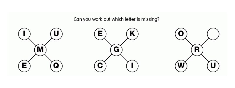 Can You work out which letter is missing?