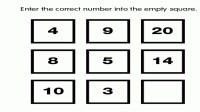 Enter the correct number into empty square